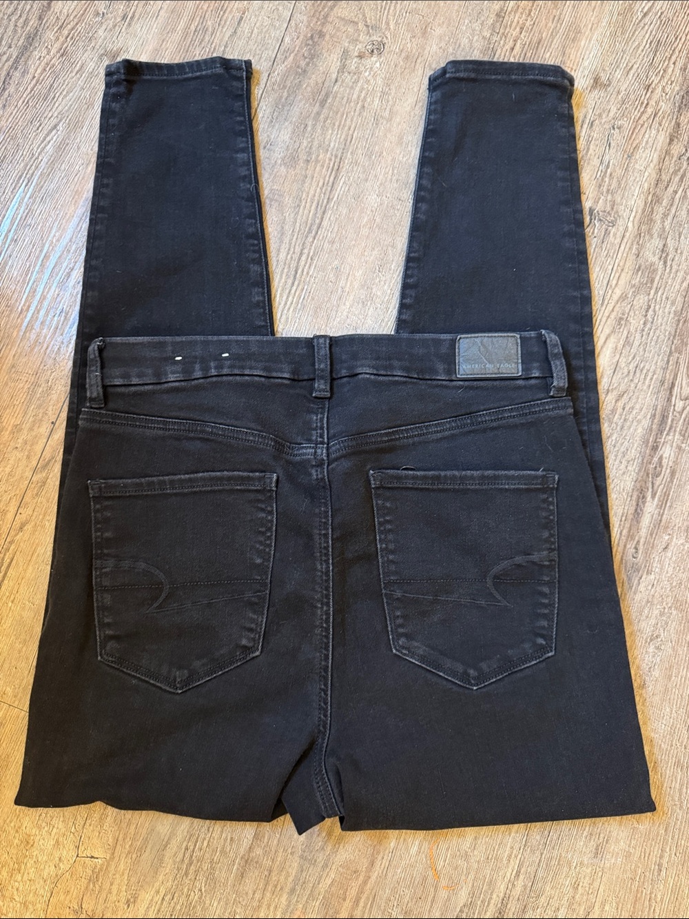 American Eagle Outfitters Black High-Rise Skinny Jeans - Back View